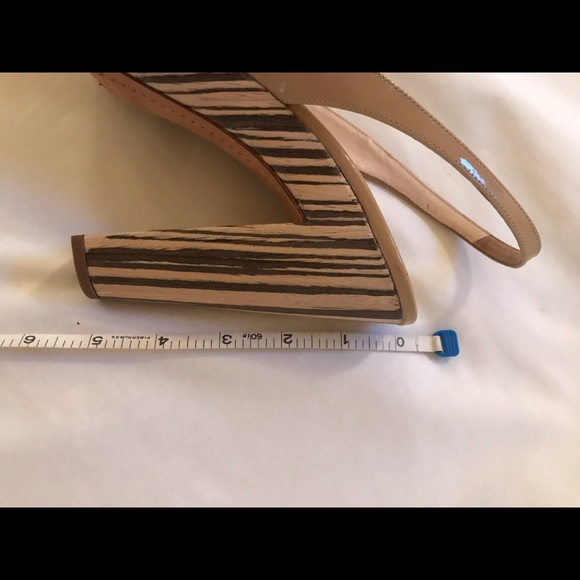 Prada patent leather sling back platform NUDE - Picture 5 of 8